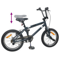 Produktbild för BMX Cykel 16 Tum för 5-8 år gammal Mörkgrå