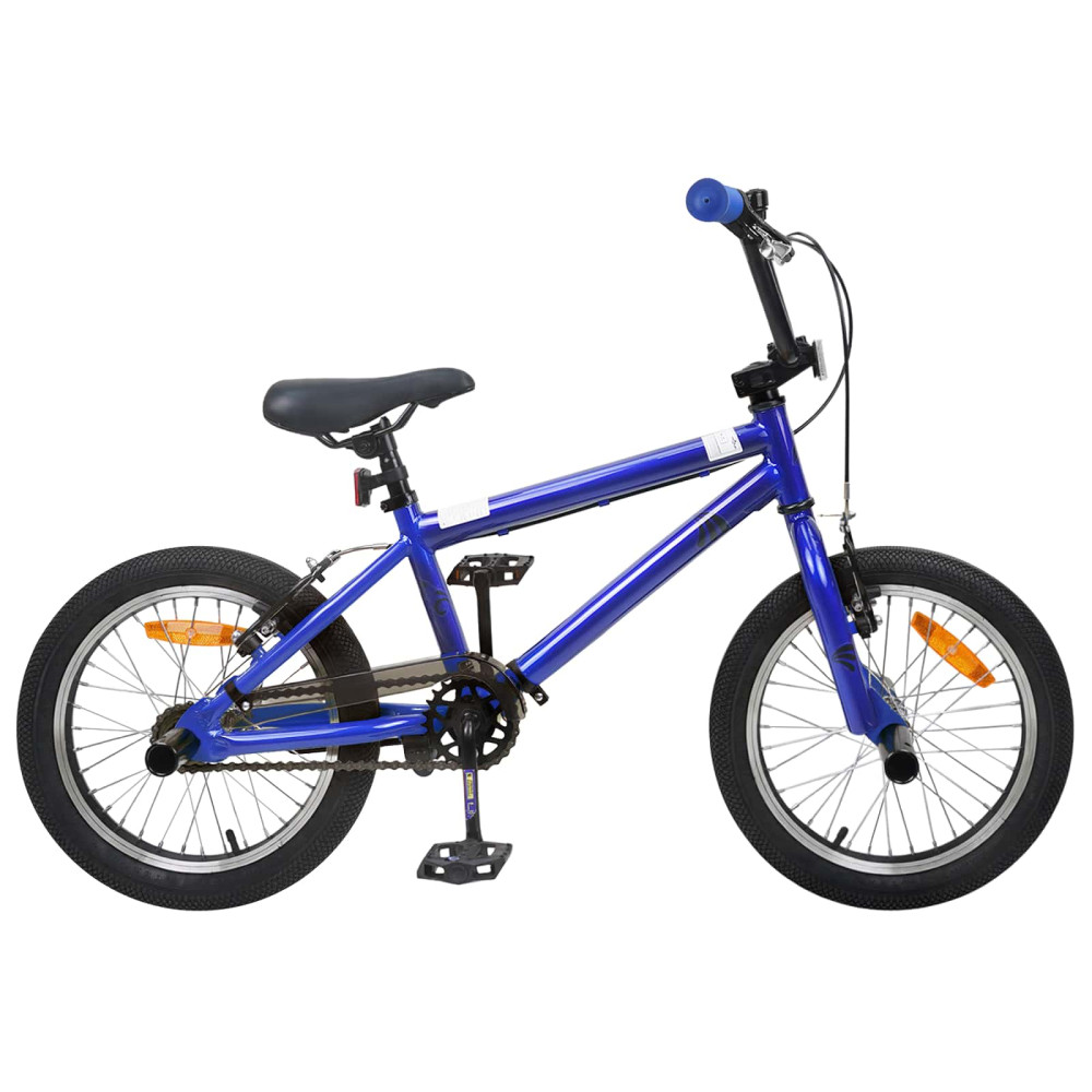 Produktbild för BMX Cykel 16 Tum för 5-8 år gammal Mörkblå
