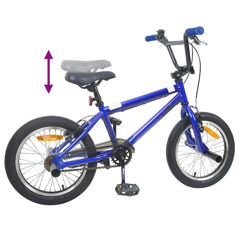 Produktbild för BMX Cykel 18 Tum för 7-10 år gamla Mörkblå