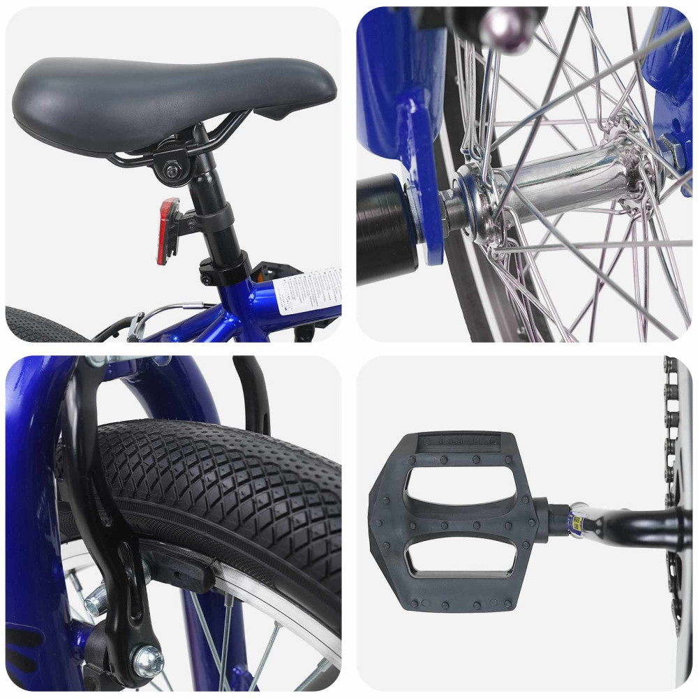 Produktbild för BMX Cykel 20 Tum för över 9 år gamla Mörkblå