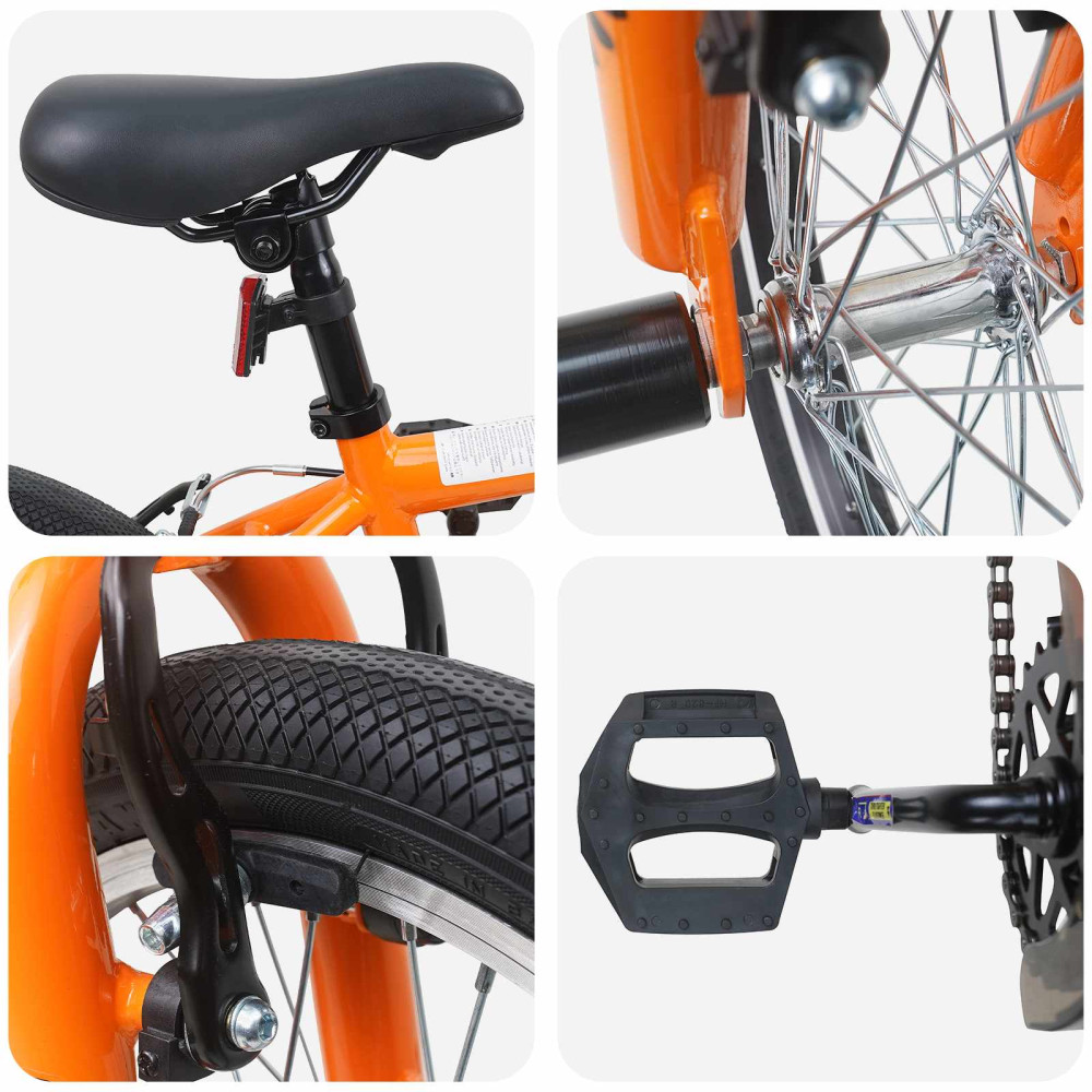 Produktbild för BMX Cykel 18 Tum för 7-10 år gamla Orange