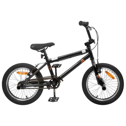 vidaXL BMX Cykel 18 Tum för 7-10 år gamla Svart
