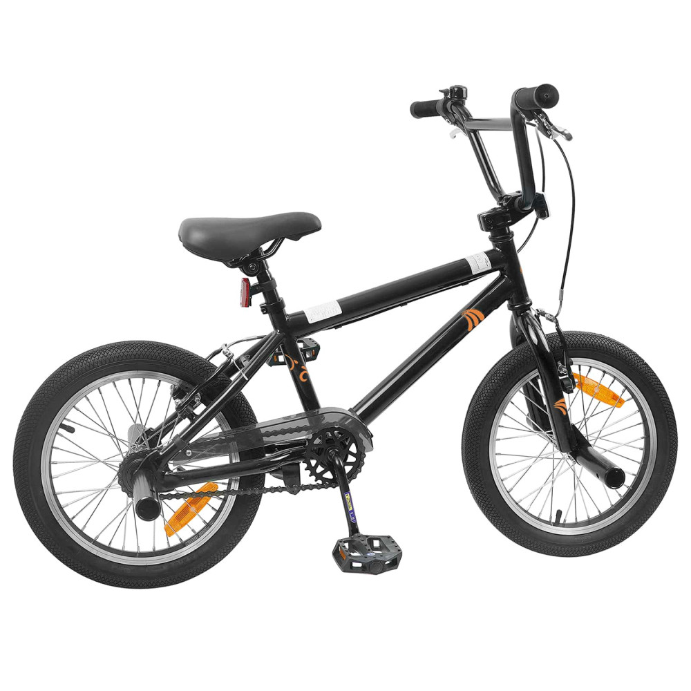 Produktbild för BMX Cykel 18 Tum för 7-10 år gamla Svart