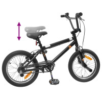 Produktbild för BMX Cykel 18 Tum för 7-10 år gamla Svart