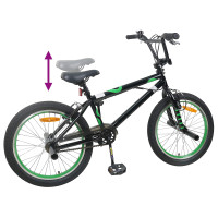 Produktbild för BMX Cykel 20 Tum för över 9 år gamla Svart