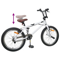 Produktbild för BMX Cykel 20 Tum för över 9 år gamla Vit