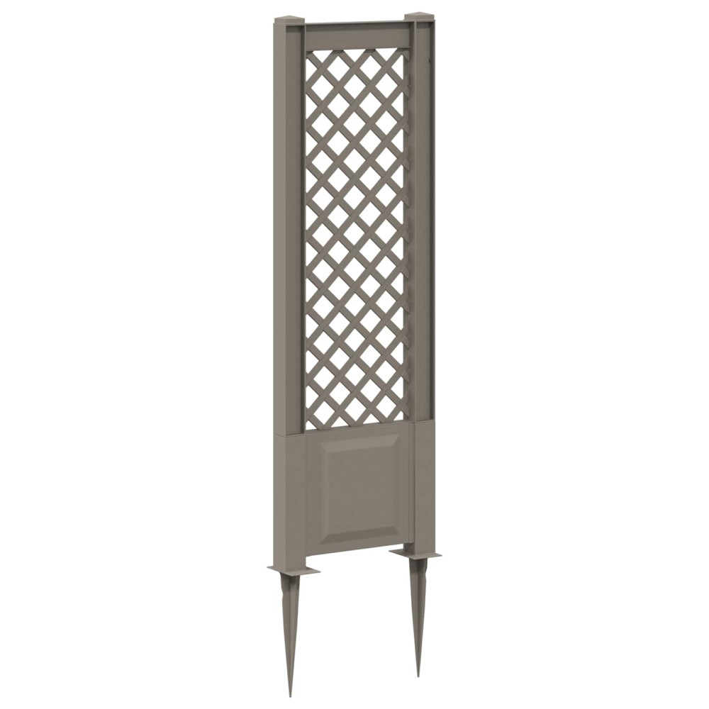 Produktbild för Trellis med spik Grå 43 x 6 x 165 cm PP