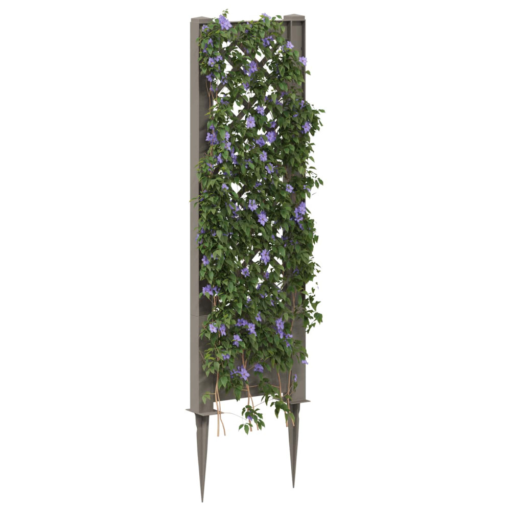 Produktbild för Trellis med spik Grå 43 x 6 x 165 cm PP