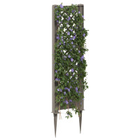 Produktbild för Trellis med spik Grå 43 x 6 x 165 cm PP