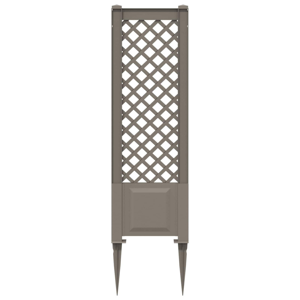Produktbild för Trellis med spik Grå 43 x 6 x 165 cm PP