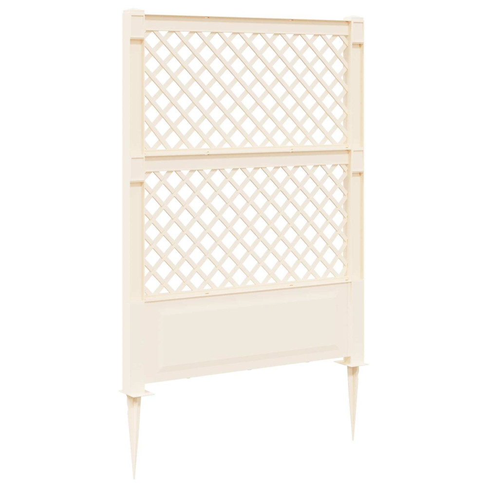 Produktbild för Trellis med spik Vit 99 x 6 x 165 cm PP