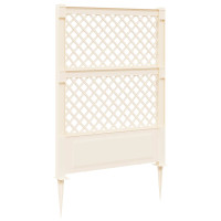 Produktbild för Trellis med spik Vit 99 x 6 x 165 cm PP