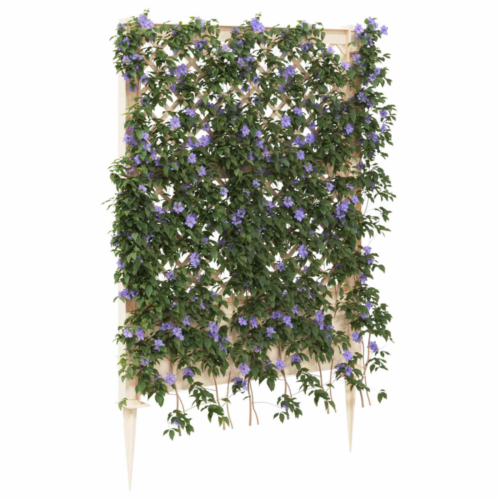 Produktbild för Trellis med spik Vit 99 x 6 x 165 cm PP