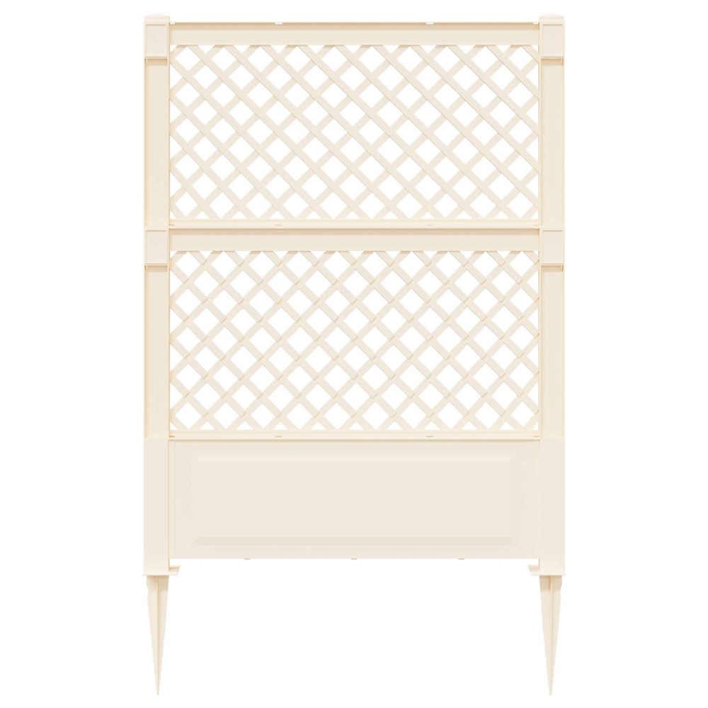 Produktbild för Trellis med spik Vit 99 x 6 x 165 cm PP
