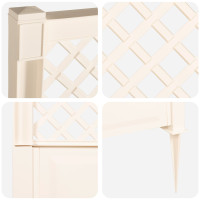 Produktbild för Trellis med spik Vit 99 x 6 x 165 cm PP