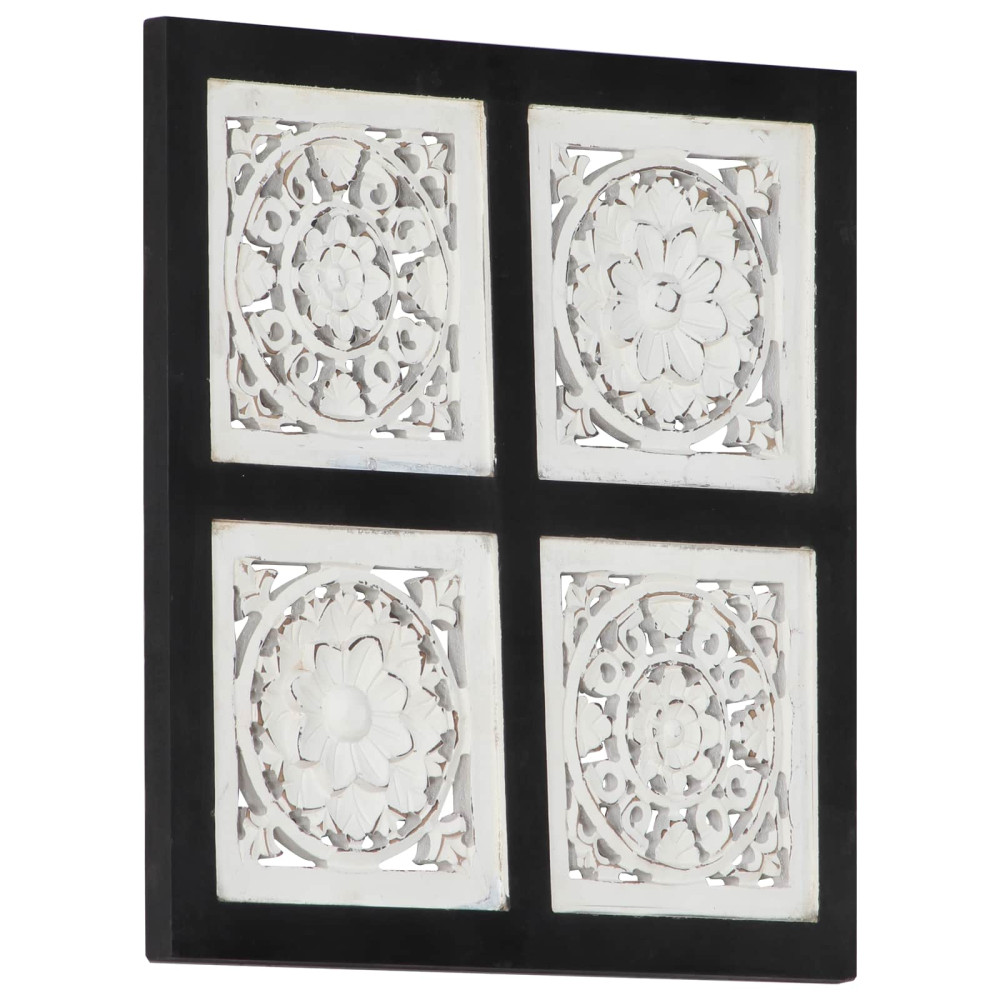 Produktbild för Konst Dekor Svart och Vitt 40 x 40 x 1,5 cm Konstruerat trä