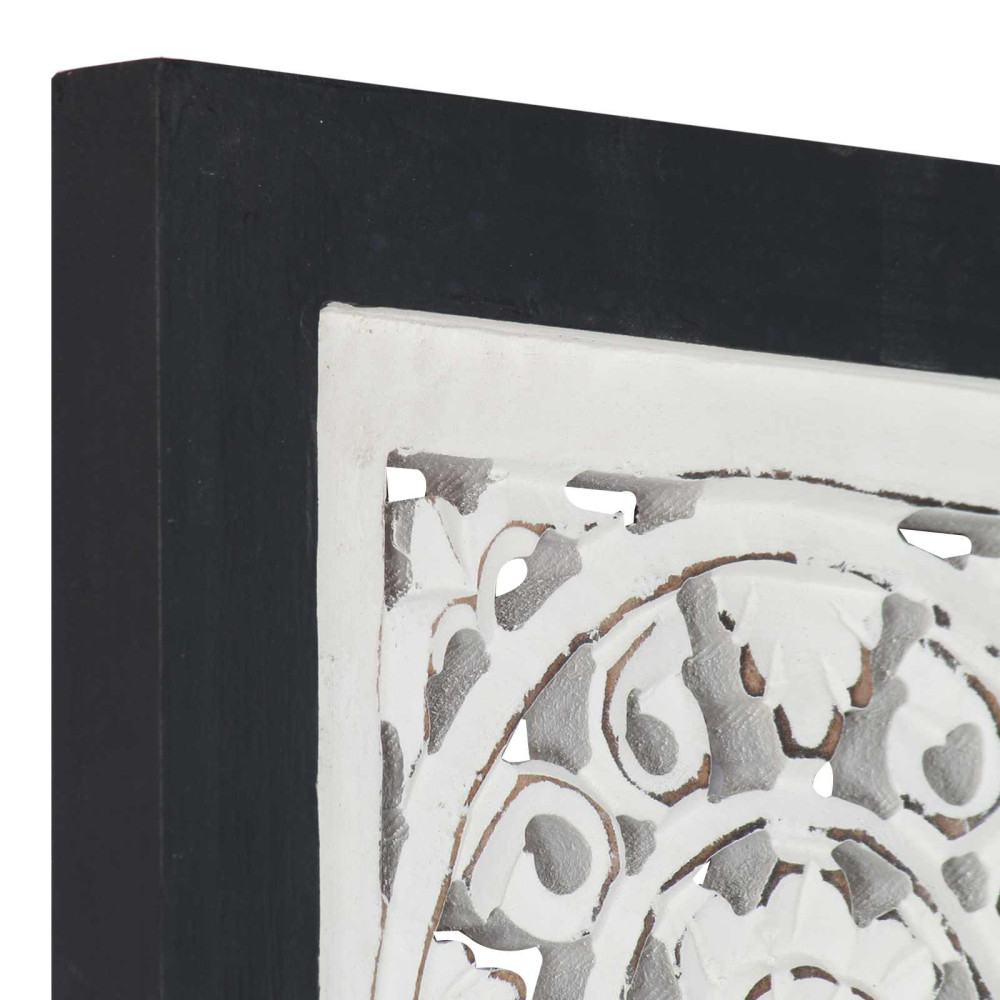 Produktbild för Konst Dekor Svart och Vitt 40 x 40 x 1,5 cm Konstruerat trä