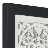 Produktbild för Konst Dekor Svart och Vitt 40 x 40 x 1,5 cm Konstruerat trä