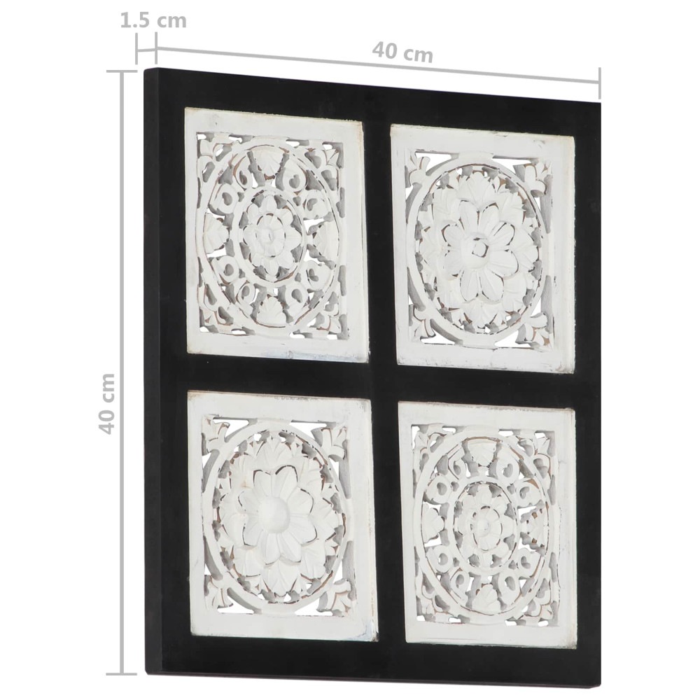 Produktbild för Konst Dekor Svart och Vitt 40 x 40 x 1,5 cm Konstruerat trä