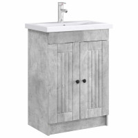Produktbild för Badrumsskåp under handfat Betonggrå 78,5 x 37,5 x 81 cm