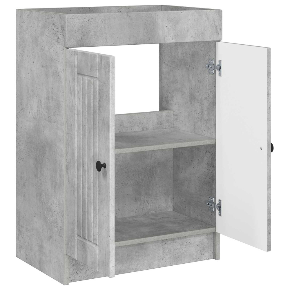 Produktbild för Badrumsskåp under handfat Betonggrå 78,5 x 37,5 x 81 cm