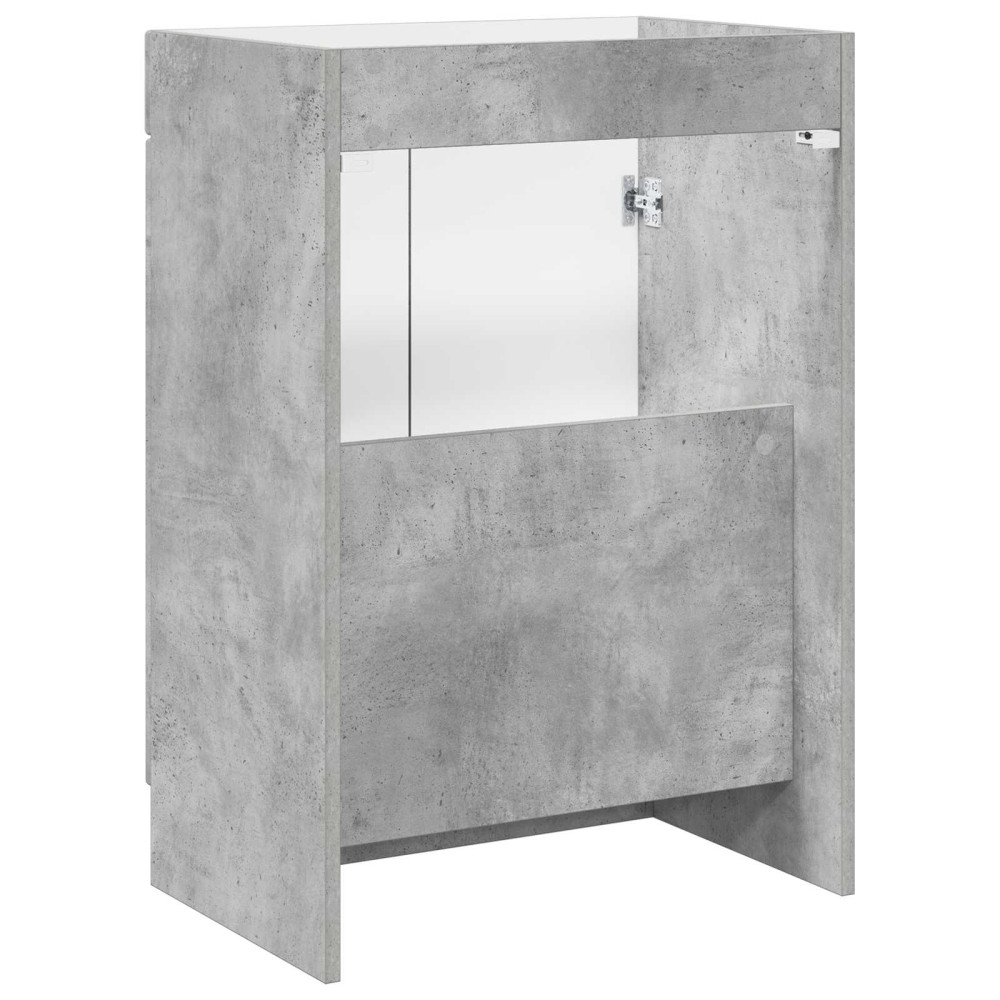 Produktbild för Badrumsskåp under handfat Betonggrå 78,5 x 37,5 x 81 cm