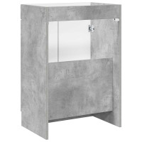 Produktbild för Badrumsskåp under handfat Betonggrå 78,5 x 37,5 x 81 cm