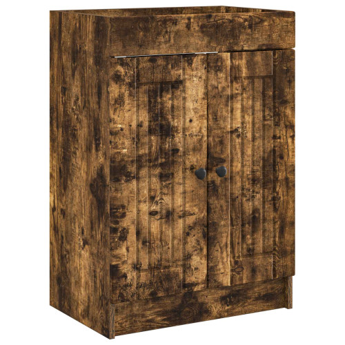 vidaXL Badrumsskåp under handfat Rökt ek 78,5 x 37,5 x 81 cm