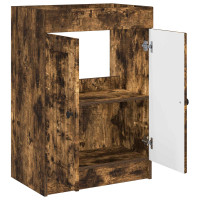 Produktbild för Badrumsskåp under handfat Rökt ek 78,5 x 37,5 x 81 cm