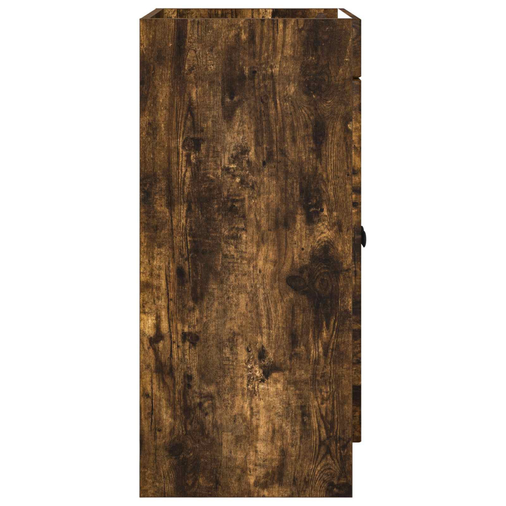 Produktbild för Badrumsskåp under handfat Rökt ek 78,5 x 37,5 x 81 cm