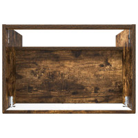 Produktbild för Badrumsskåp under handfat Rökt ek 78,5 x 37,5 x 81 cm