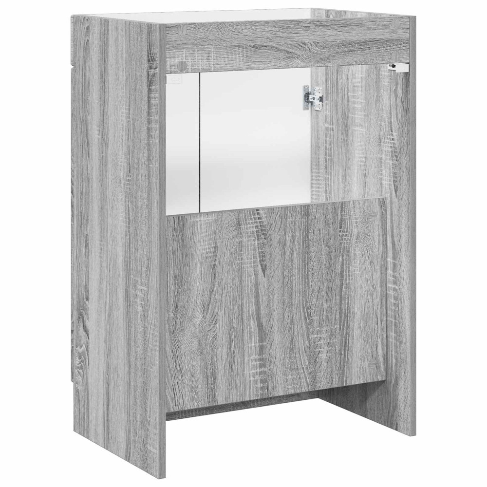Produktbild för Badrumsskåp under handfat Grå Sonoma 78,5 x 37,5 x 81 cm