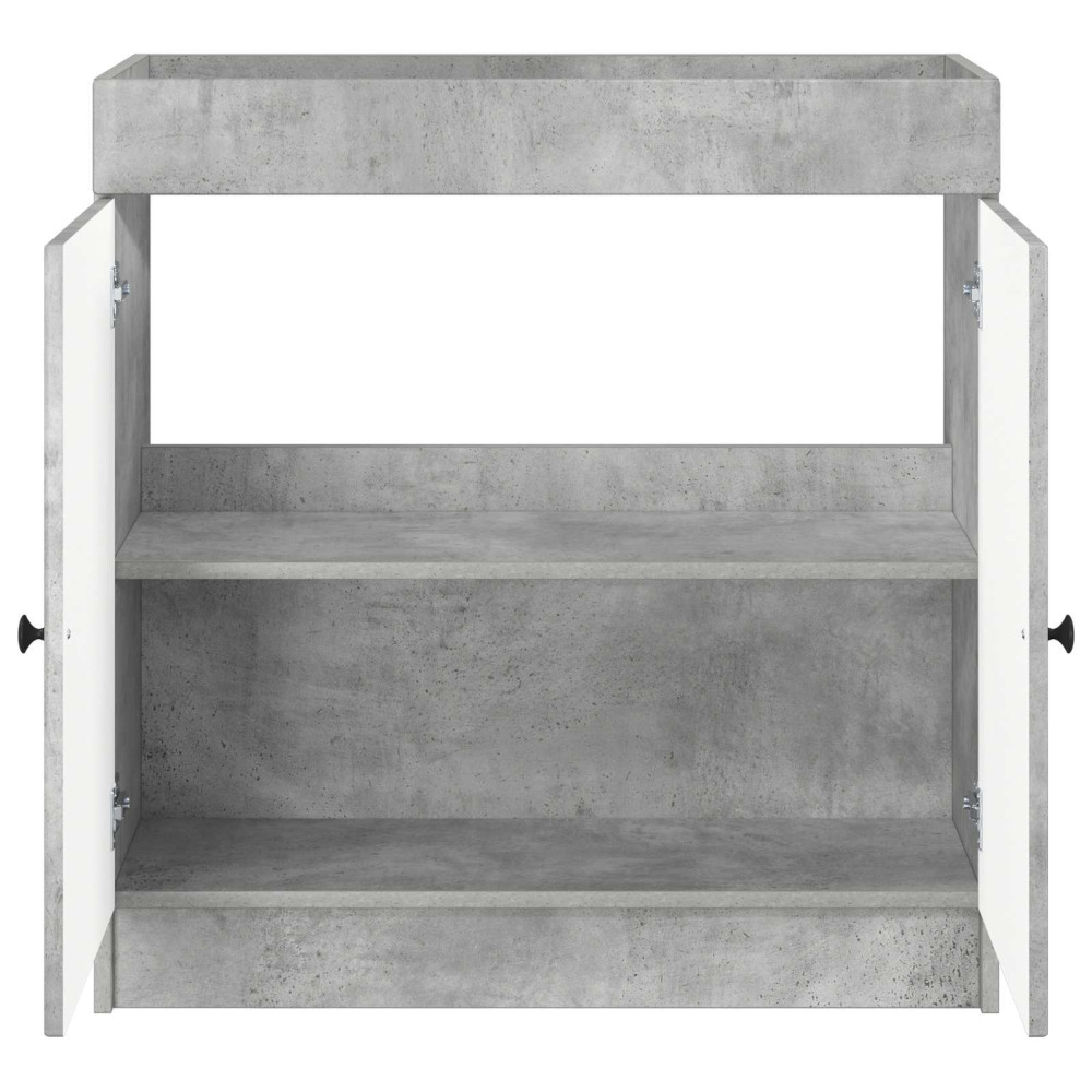 Produktbild för Badrumsskåp under handfat Betonggrå 56 x 37,5 x 81 cm