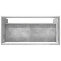Produktbild för Badrumsskåp under handfat Betonggrå 56 x 37,5 x 81 cm