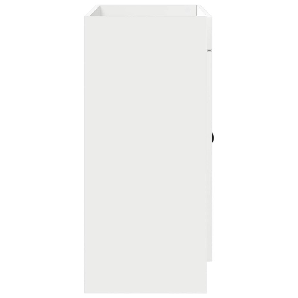 Produktbild för Badrumsskåp under handfat Vit högglans 56 x 37,5 x 81 cm