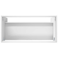 Produktbild för Badrumsskåp under handfat Vit högglans 56 x 37,5 x 81 cm