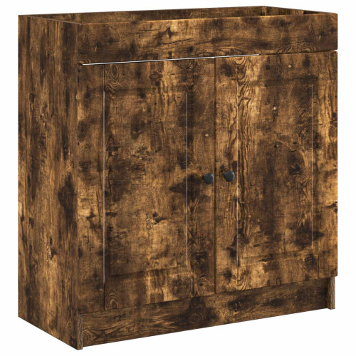 vidaXL Badrumsskåp under handfat Rökt ek 56 x 37,5 x 81 cm