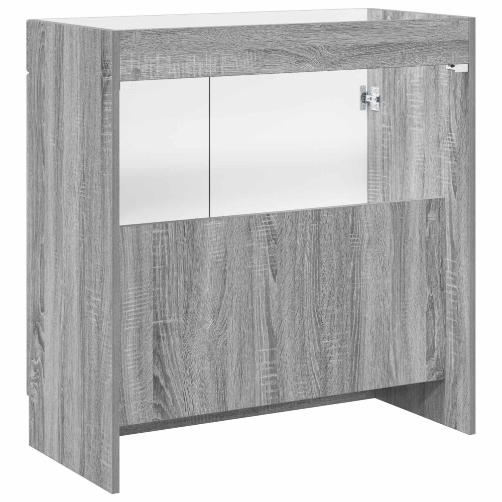 Produktbild för Badrumsskåp under handfat Grå Sonoma 56 x 37,5 x 81 cm