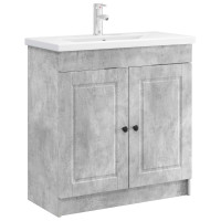 Produktbild för Badrumsskåp under handfat Betonggrå 78,5 x 37,5 x 81 cm