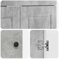 Produktbild för Badrumsskåp under handfat Betonggrå 78,5 x 37,5 x 81 cm