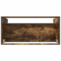Produktbild för Badrumsskåp under handfat Rökt ek 78,5 x 37,5 x 81 cm
