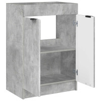 Produktbild för Badrumsskåp under handfat Betonggrå 56 x 37,5 x 81 cm