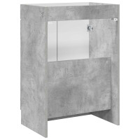 Produktbild för Badrumsskåp under handfat Betonggrå 56 x 37,5 x 81 cm