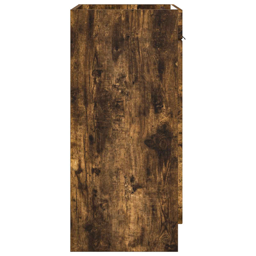 Produktbild för Badrumsskåp under handfat Rökt ek 78,5 x 37,5 x 81 cm