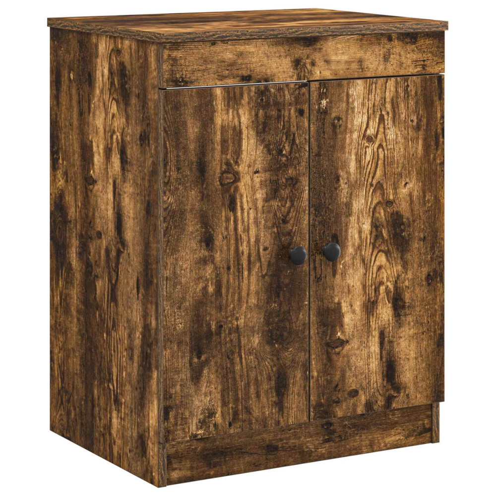 Produktbild för Badrumsskåp Rökt ek 54 x 41 x 70 cm Konstruerat trä