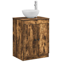 Produktbild för Badrumsskåp Rökt ek 54 x 41 x 70 cm Konstruerat trä