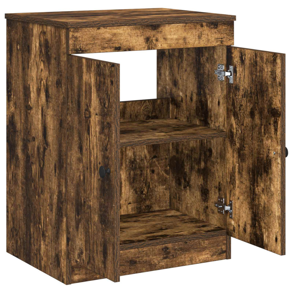 Produktbild för Badrumsskåp Rökt ek 54 x 41 x 70 cm Konstruerat trä