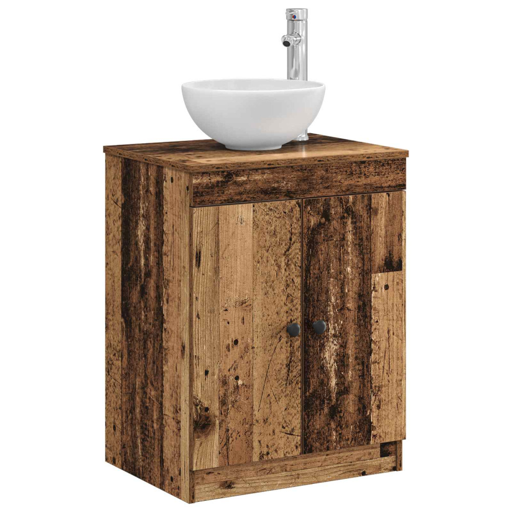 Produktbild för Badrumsskåp Gammalt trä 54 x 41 x 70 cm Konstruerat trä