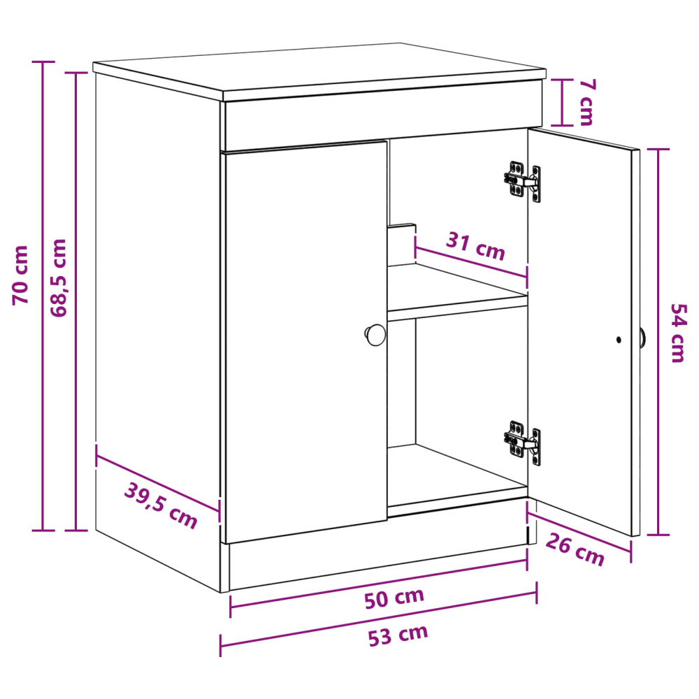 Produktbild för Badrumsskåp Gammalt trä 54 x 41 x 70 cm Konstruerat trä