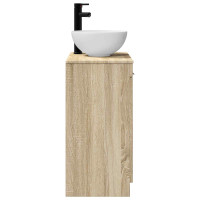 Produktbild för Badrumsspegel med handfat Sonoma-ek 54 x 35 x 83 cm